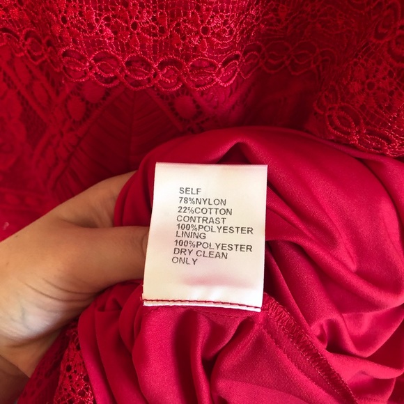 TADASHI SHOJI red  stylish midi cocktail dress - Picture 6 of 6